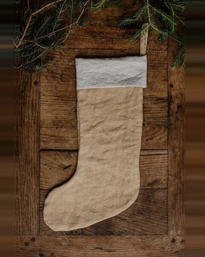 AmourLinen Weihnachtsstrumpf aus Leinen