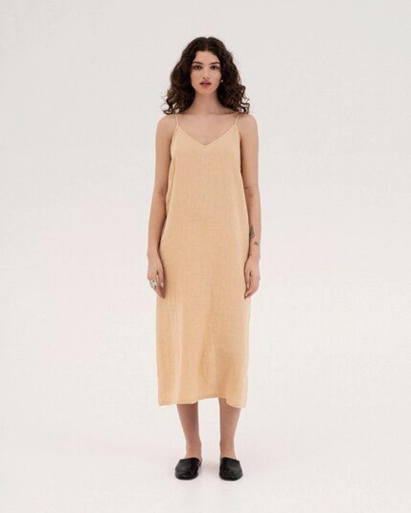 AmourLinen Leinen langes Kleid Jakarta – Ansicht 2