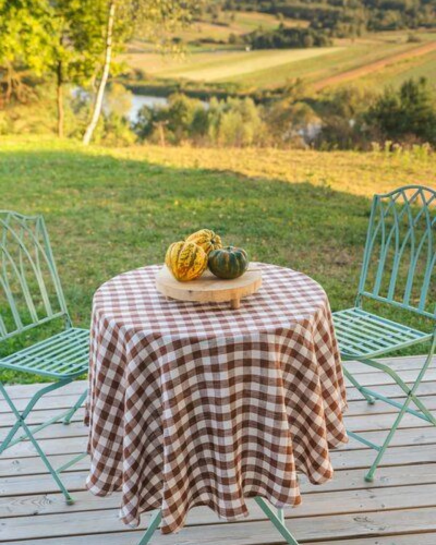 AmourLinen Runde Leinentischdecke – Ansicht 2