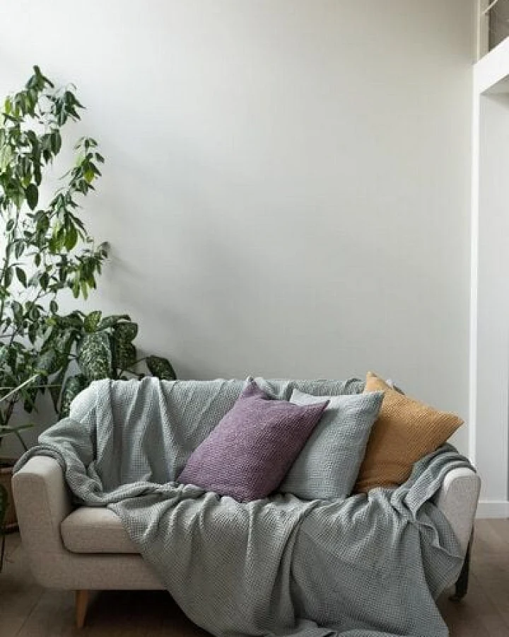 AmourLinen Waffeldecke aus Leinen