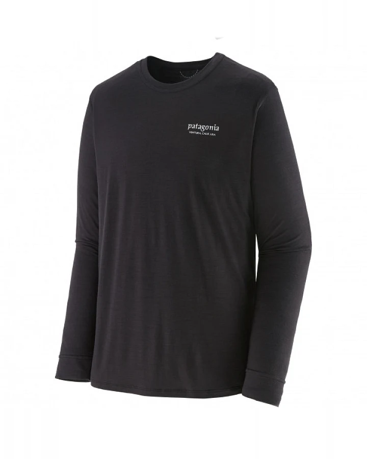 Patagonia - L/S Cap Cool Merino Graphic Shirt - Merinoshirt Gr XS schwarz