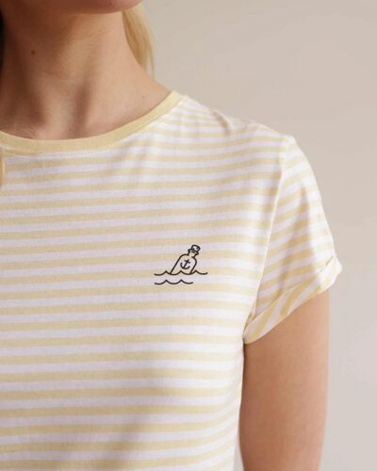 HAFENDIEB Flaschenpost T-Shirt mit Streifen – Ansicht 2