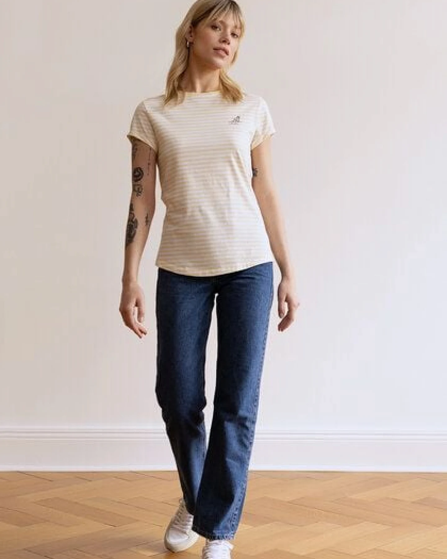 HAFENDIEB Flaschenpost T-Shirt mit Streifen – Ansicht 4