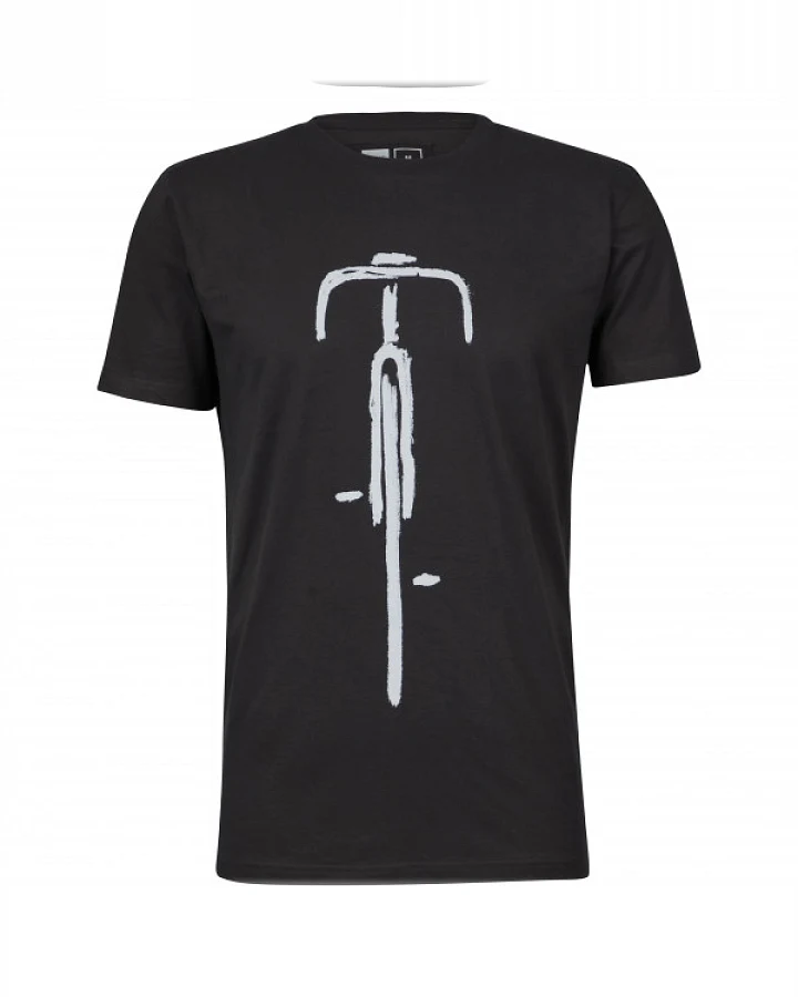 DEDICATED - T-Shirt Stockholm Bike Front - T-Shirt Gr S schwarz
