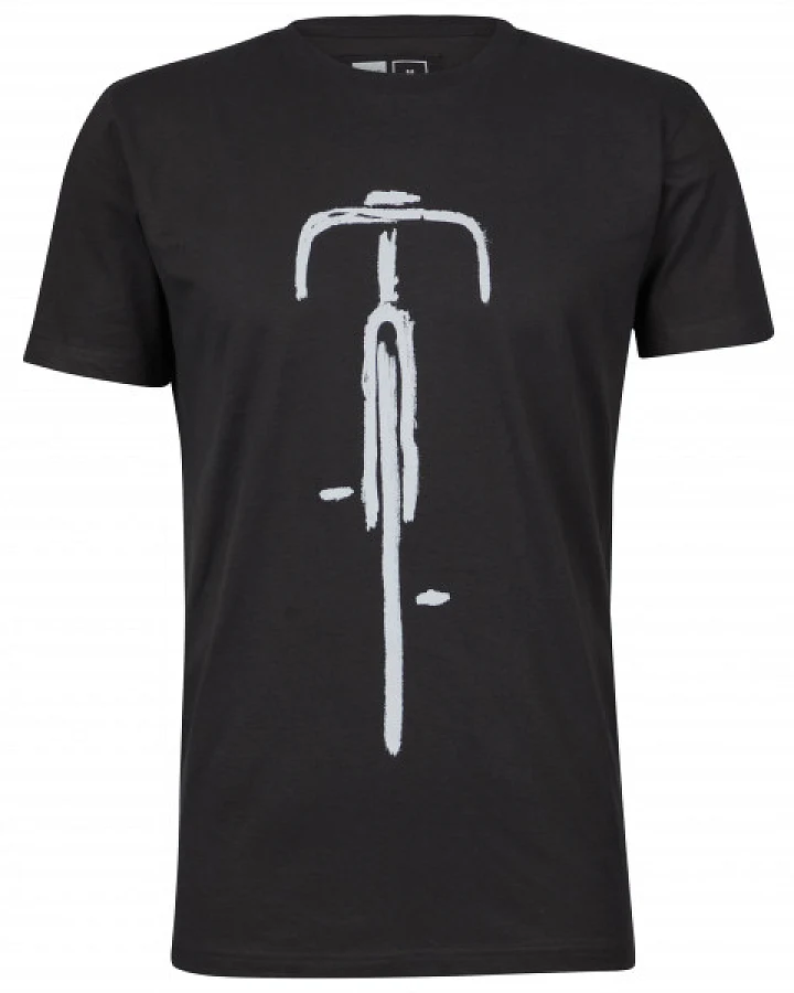 DEDICATED - T-Shirt Stockholm Bike Front - T-Shirt Gr S grau