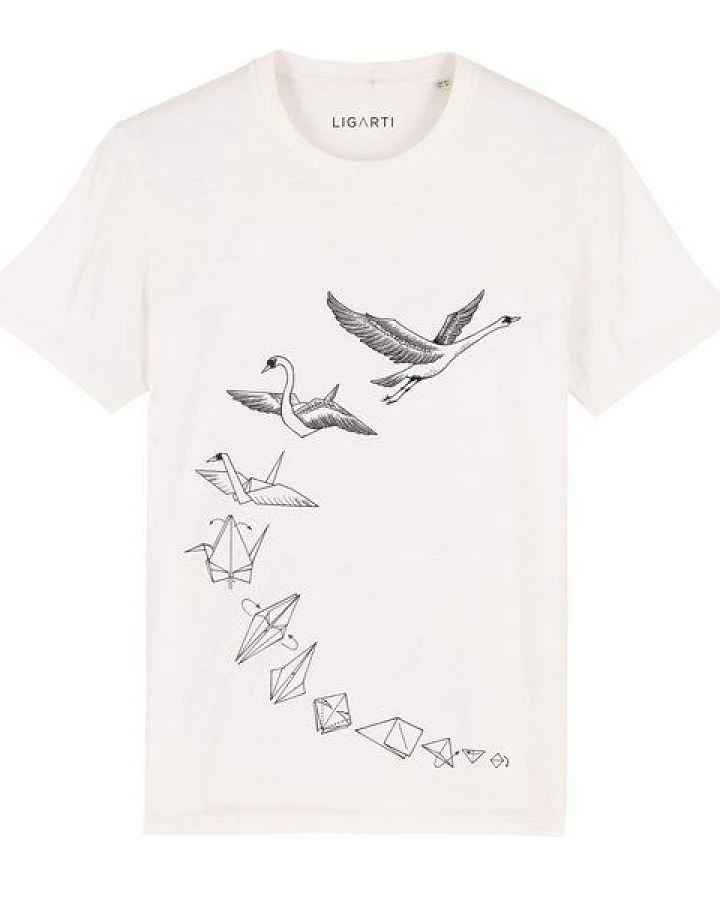 T-Shirt – Origami Schwan – LIGARTI Tiermanufaktur