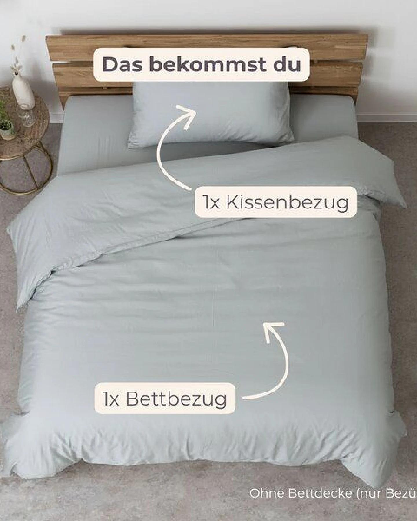 AGA.PIE Bettwäsche-Set aus 100% Lyocell aus Bambuscellulose, für Allergiker – Ansicht 2