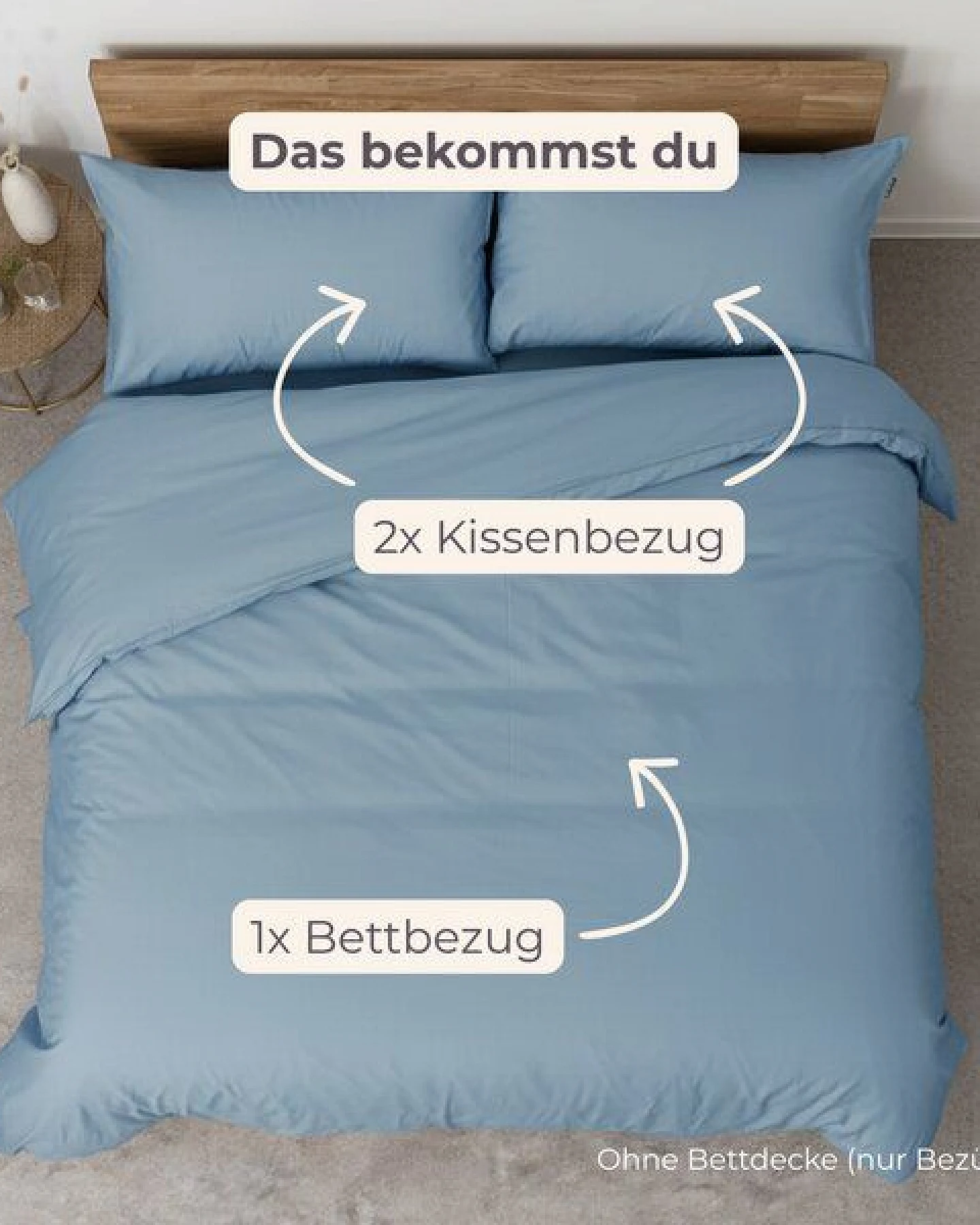 AGA.PIE Bettwäsche-Set aus 100% Lyocell aus Bambuscellulose, für Allergiker – Ansicht 2