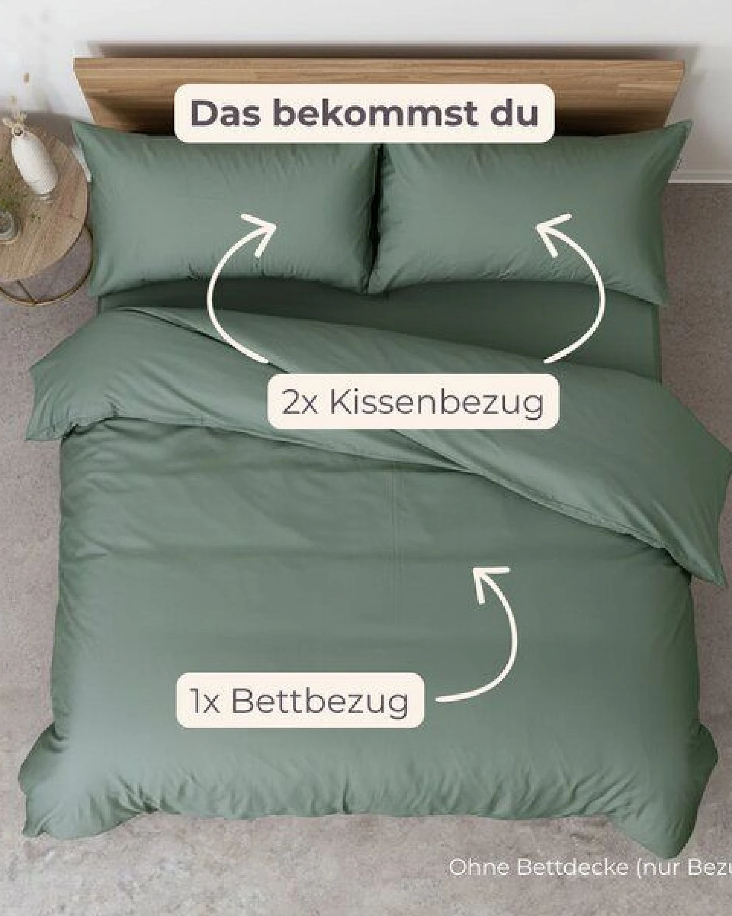AGA.PIE Bettwäsche-Set aus 100% Lyocell aus Bambuscellulose, für Allergiker – Ansicht 2