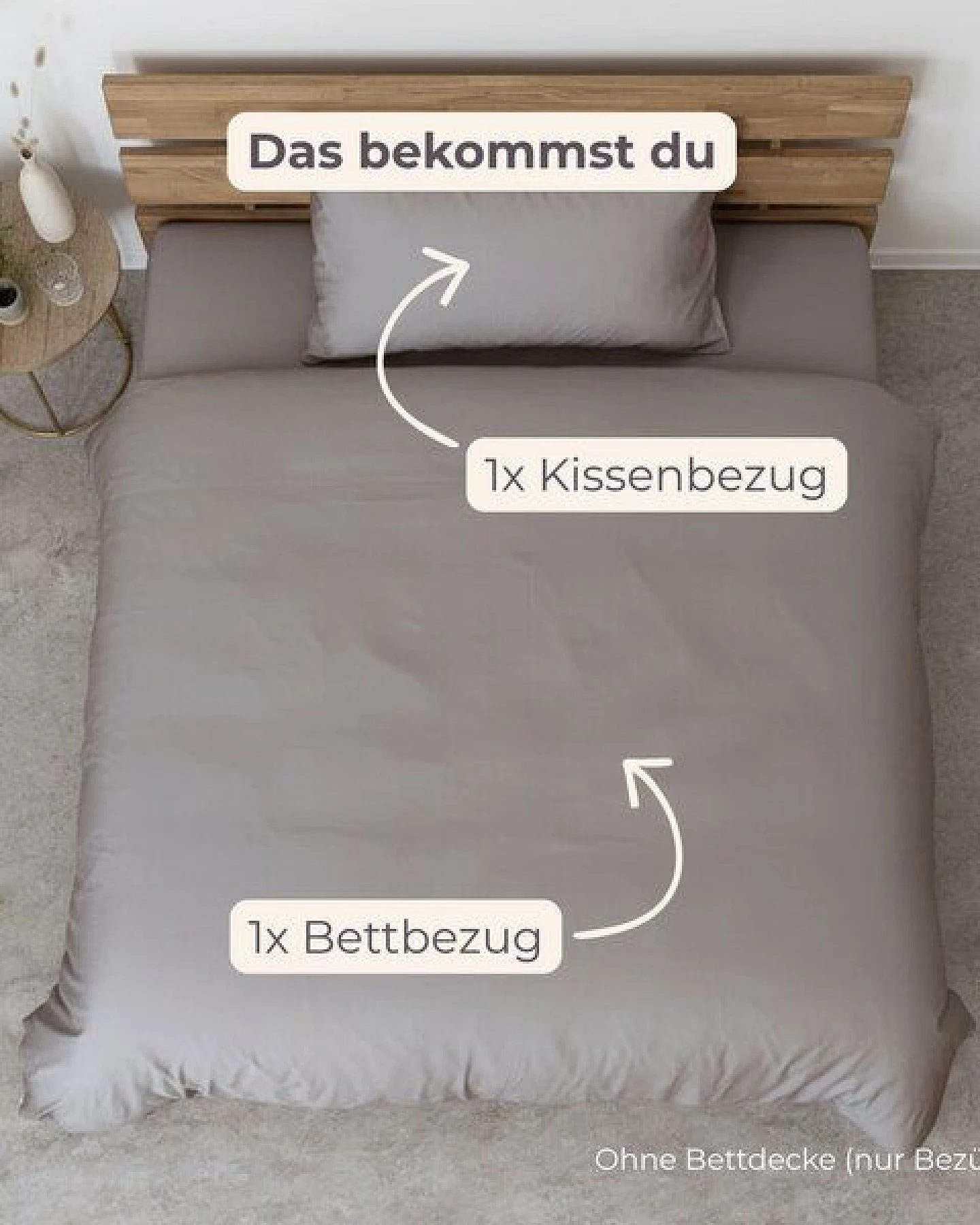 AGA.PIE Bettwäsche-Set aus 100% Lyocell aus Bambuscellulose, für Allergiker – Ansicht 2