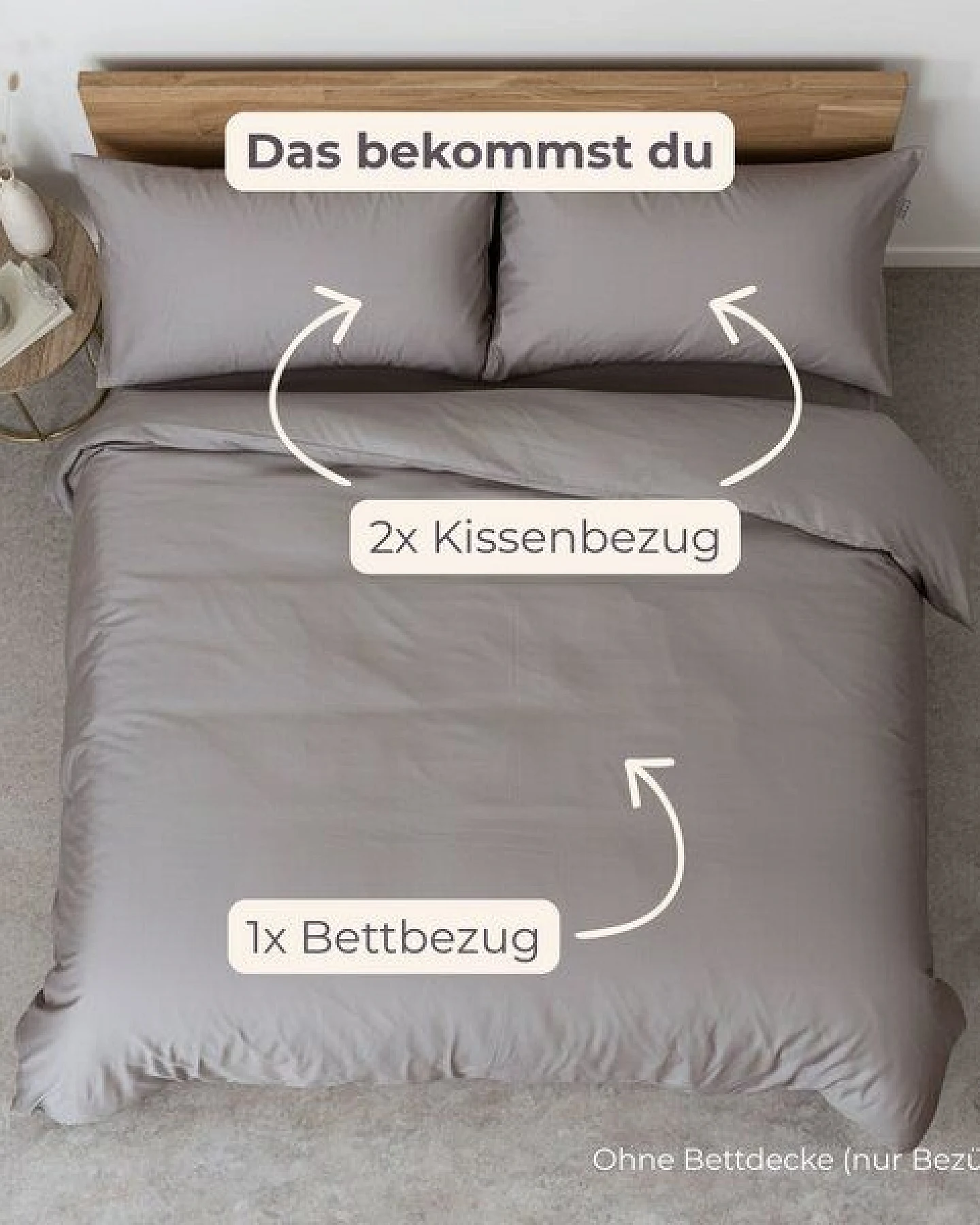 AGA.PIE Bettwäsche-Set aus 100% Lyocell aus Bambuscellulose, für Allergiker – Ansicht 2