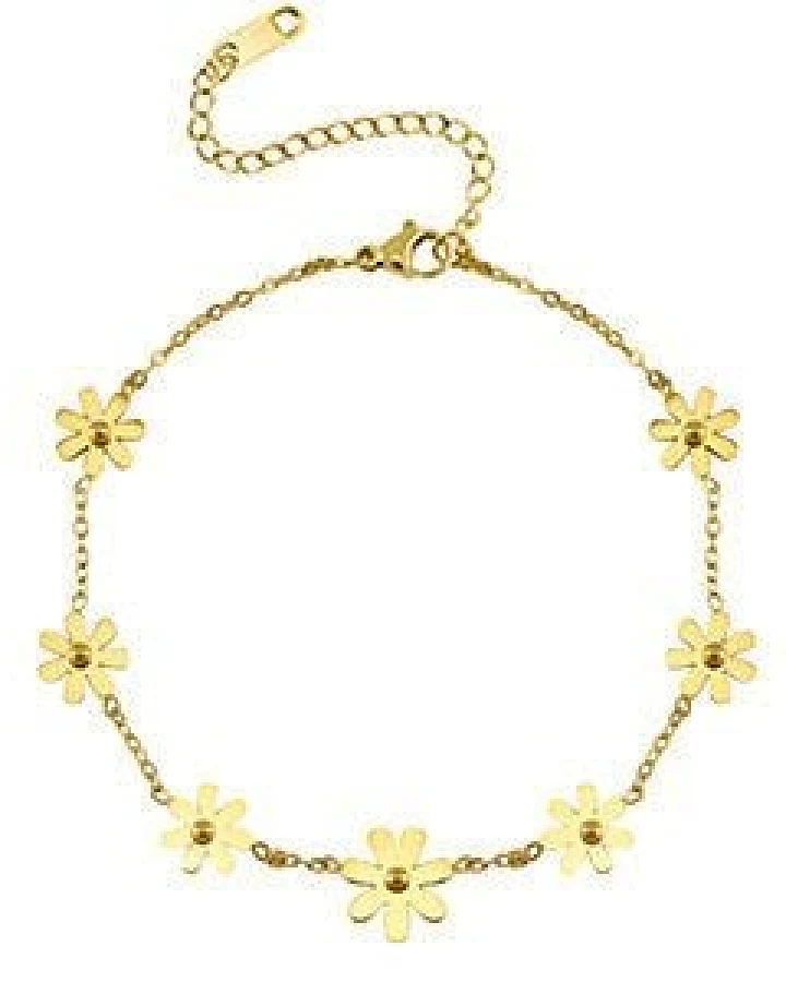 Feines Flower Armband in ca. 23 cm x 1 cm (inkl. 6cm Verlängerungskette) von Elektropulli