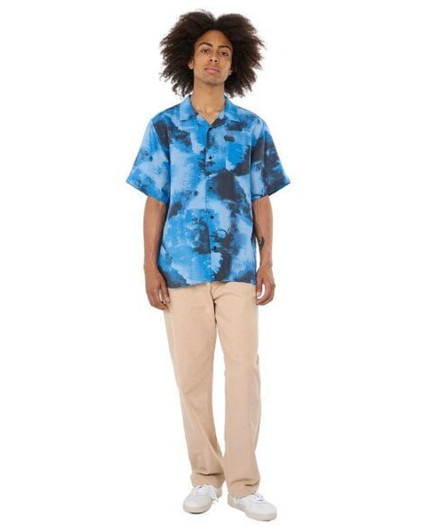 KnowledgeCotton Apparel Herren Kurzarmhemd "Boxer Fit AOP Linen Shirt" – Ansicht 3