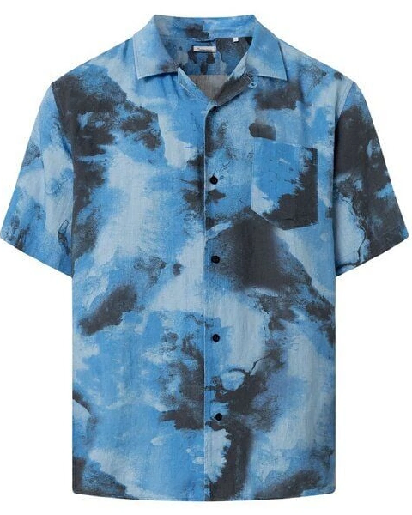 KnowledgeCotton Apparel Herren Kurzarmhemd "Boxer Fit AOP Linen Shirt" – Ansicht 4