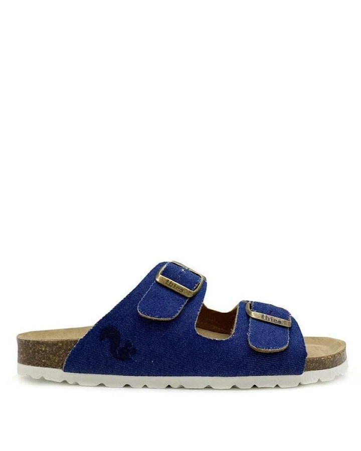 Veganer Rec Denim Sandale "thies ® PET" aus recyceltem PES