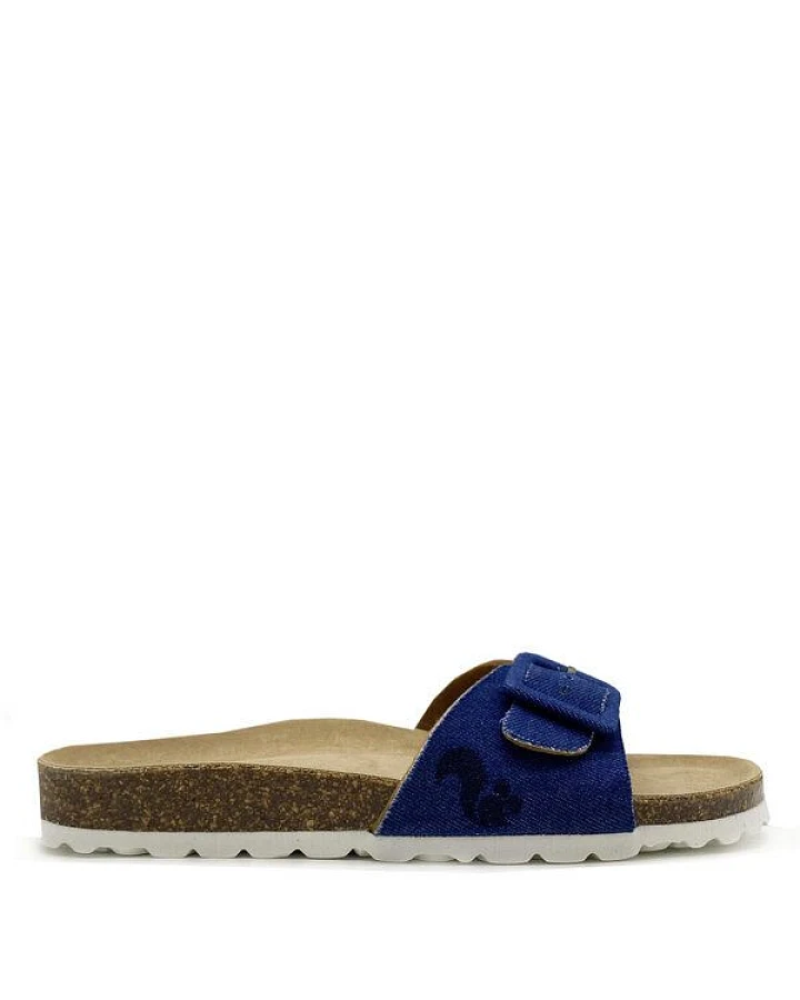 Veganer Rec Denim Strap Sandale "thies ® PET" aus recyceltem PES
