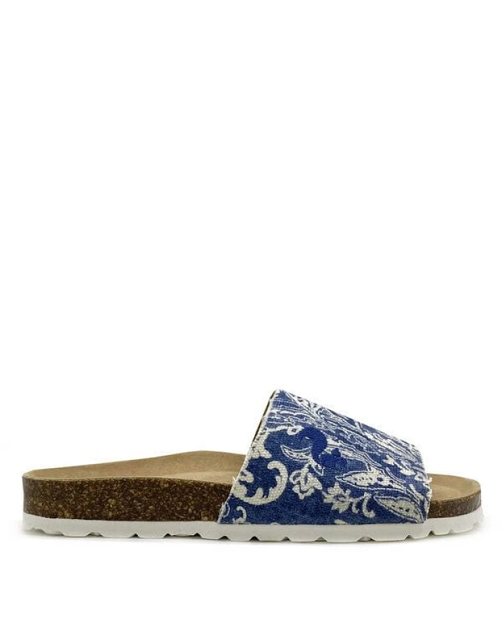 Veganer Rec Denim Pool Slide "thies ® PET" aus recyceltem PES