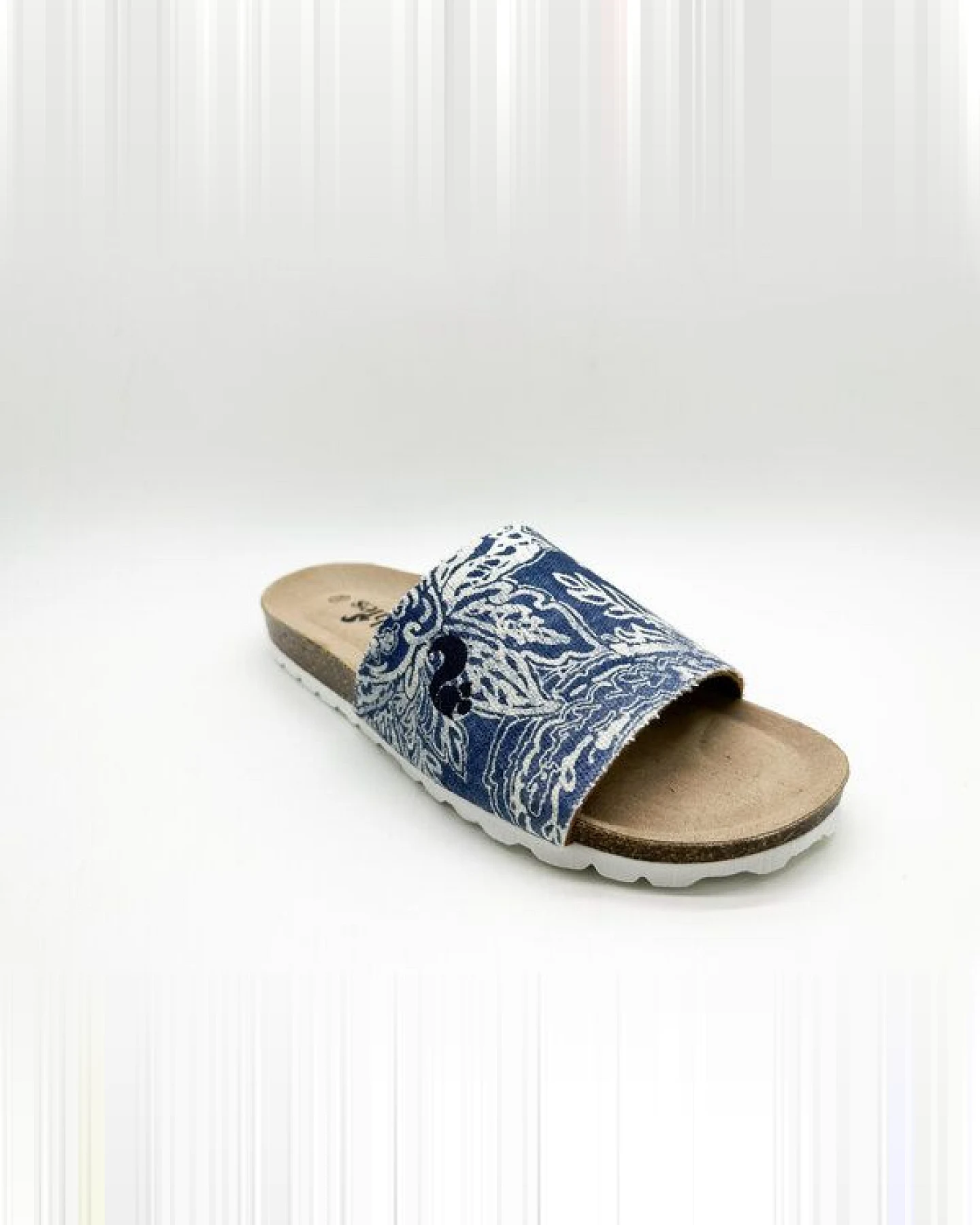 Veganer Rec Denim Pool Slide "thies ® PET" aus recyceltem PES – Ansicht 2