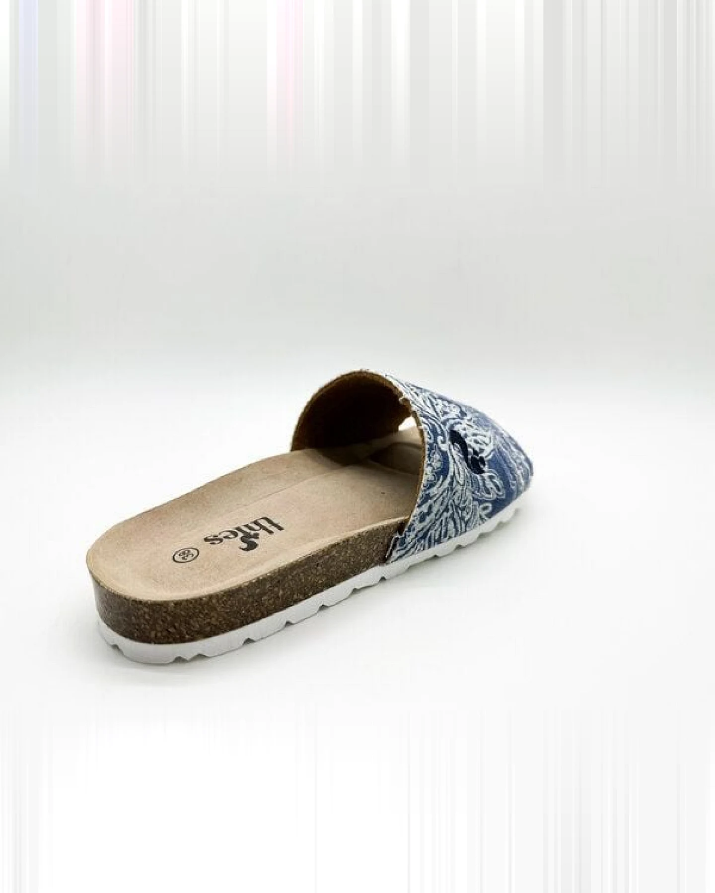Veganer Rec Denim Pool Slide "thies ® PET" aus recyceltem PES – Ansicht 4