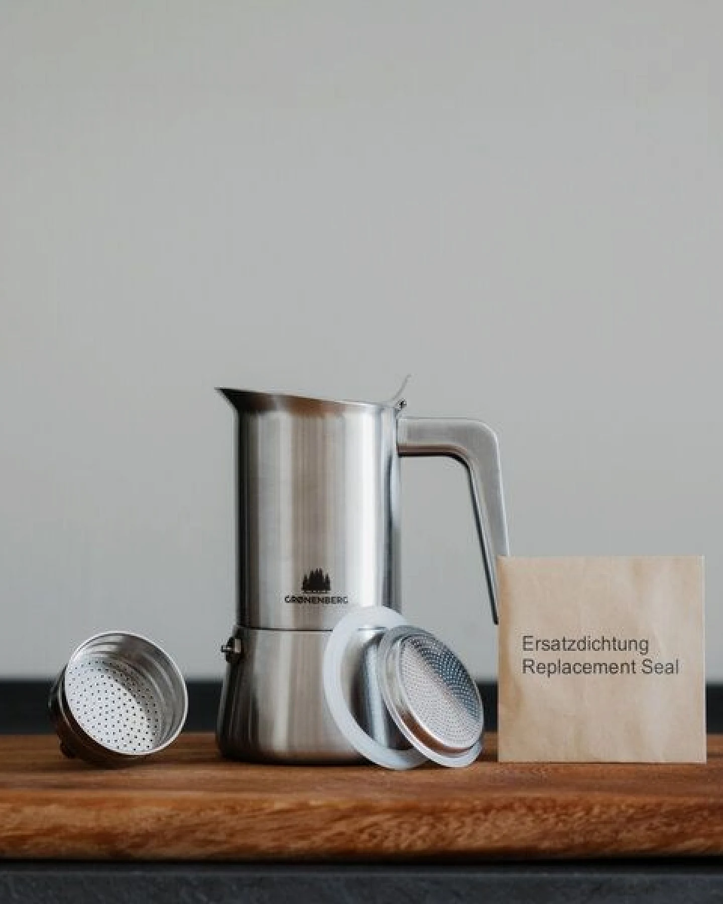 GROENENBERG Kaffee Spar Set 4: Espressokocher + Espresso Bohnen 250g + Kaffeemühle – Ansicht 2