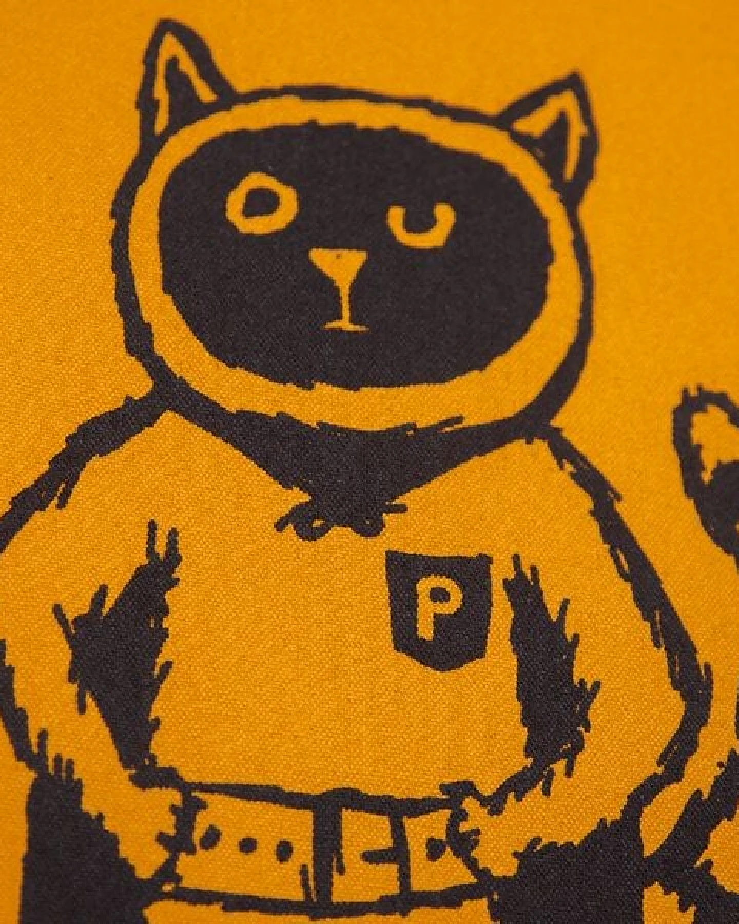 päfjes Baumwolltasche - Powerkater Karlo - Gelb - Organic / Vegan – Ansicht 3