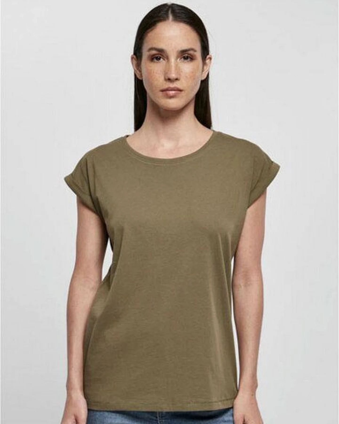 Build Your Brand Bio-T-Shirt mit verlängerter Schulter für Damen bis Gr. 5XL – Ansicht 2