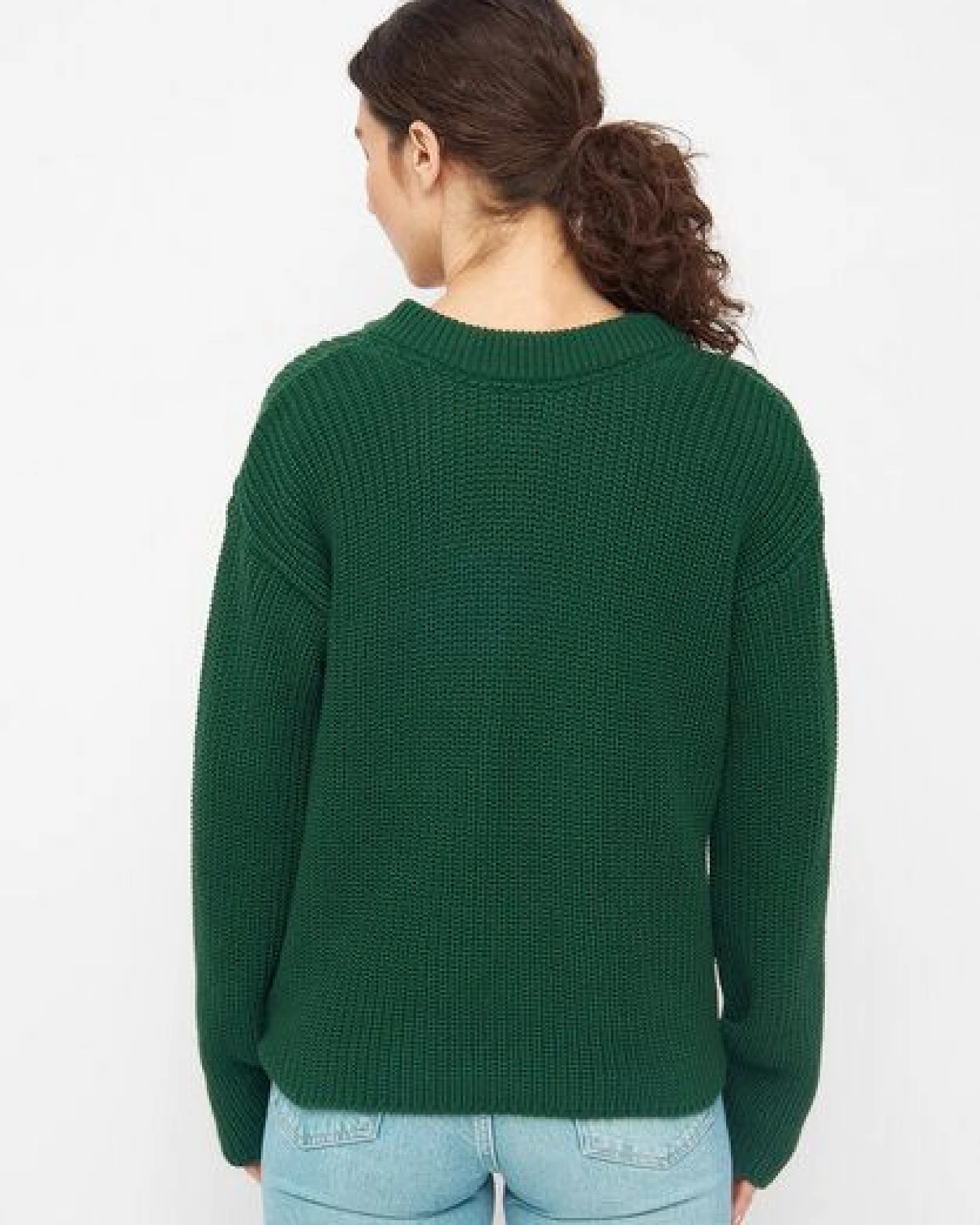 Givn Berlin Damen Strickpullover mit V-Ausschnitt aus Bio-Baumwolle - ELSA – Ansicht 3