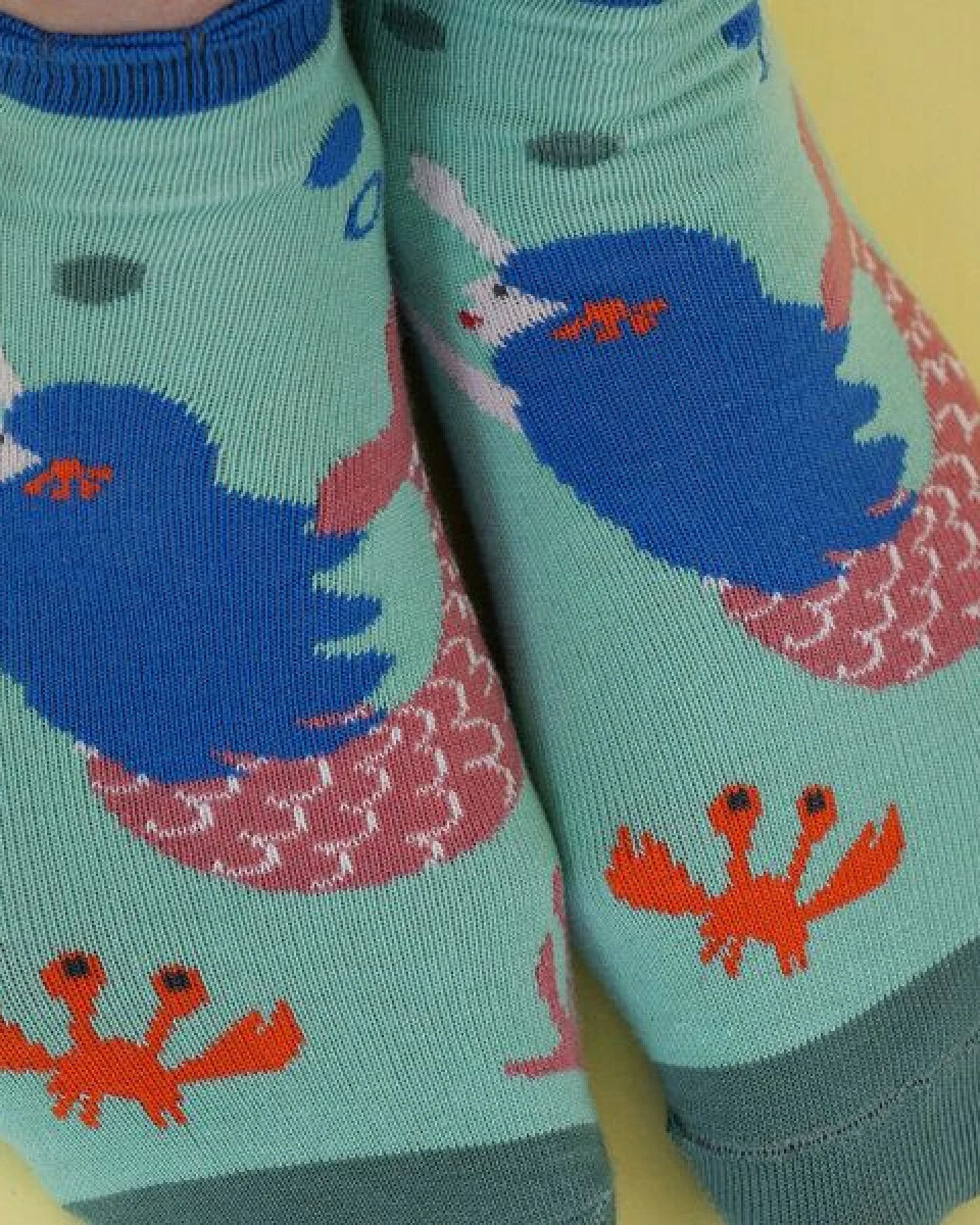 Fräulein Prusselise Meerjungfrauen Sneaker Socke, story, meermaid, türkies bunt gemustert – Ansicht 2