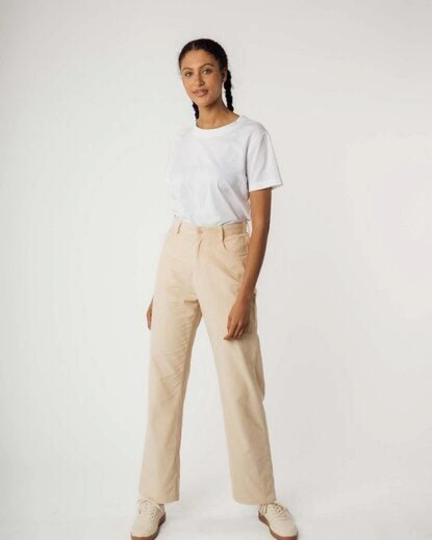 Cord Hose mit hohem Bund und weitem Bein OORJA – Ansicht 4