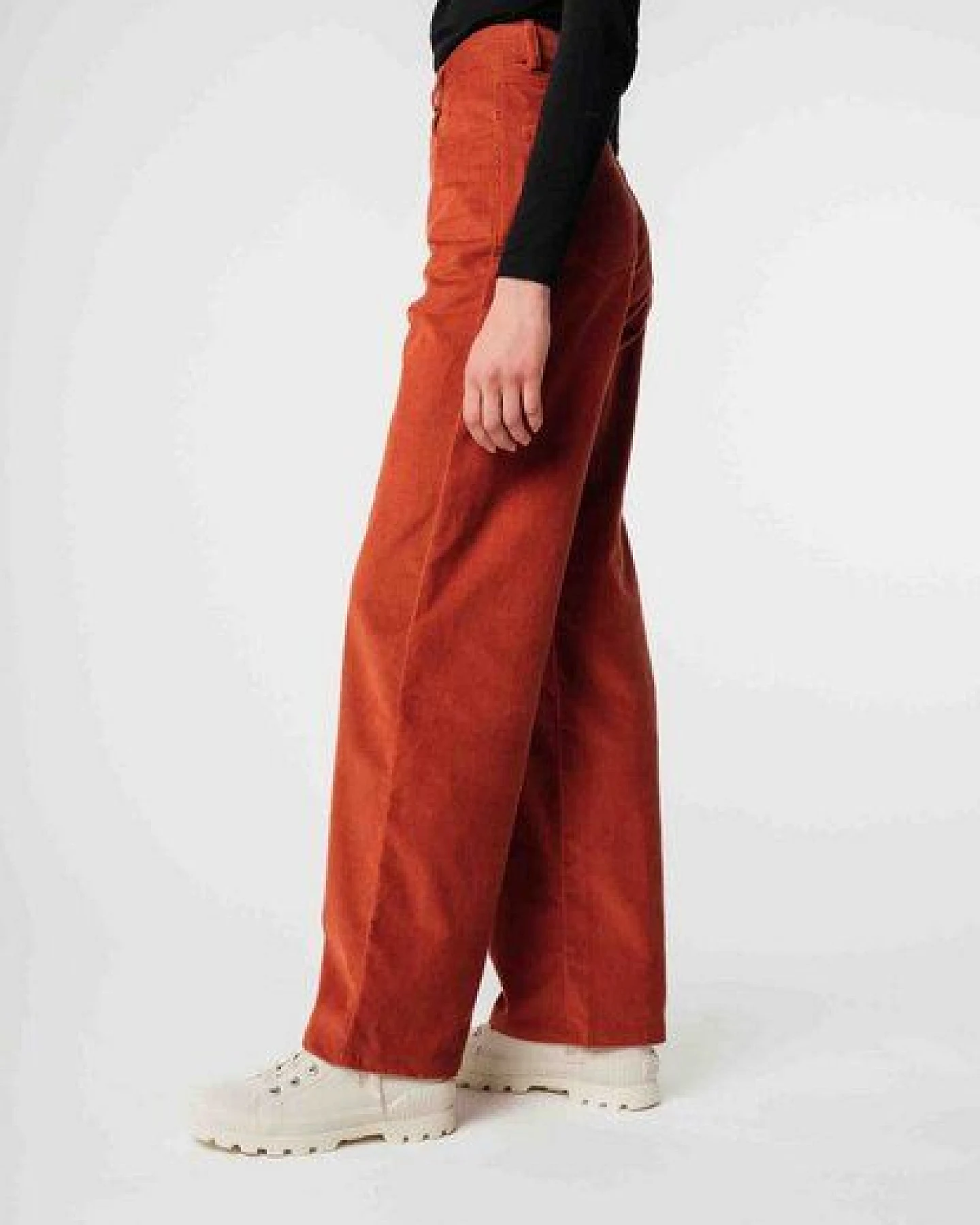 Cord Hose mit hohem Bund und weitem Bein OORJA – Ansicht 2