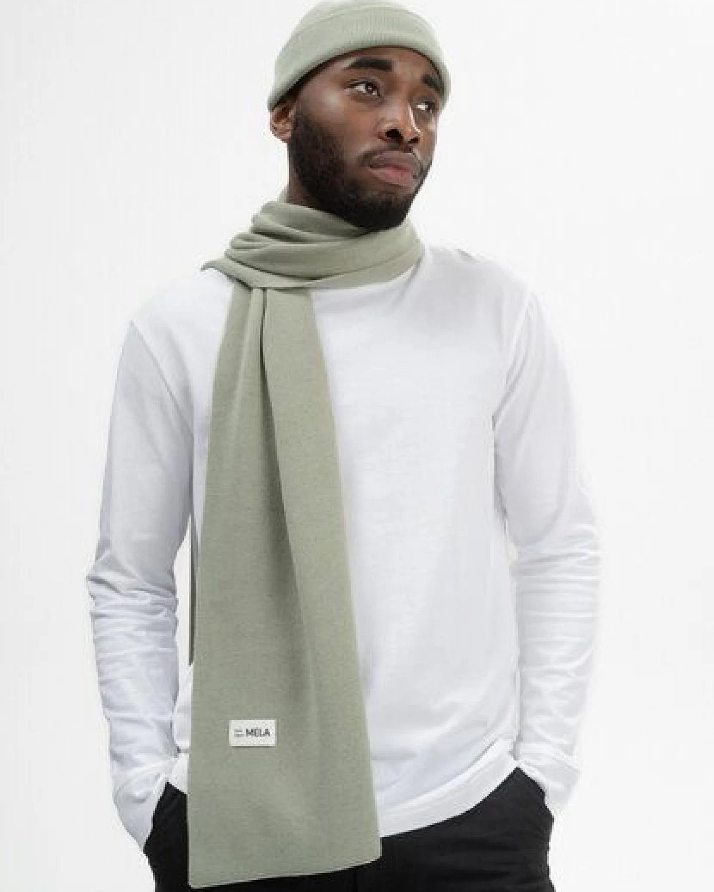 MELA Jacquard Strick Schal Style ASMEE aus 100% Bio-Baumwolle – Ansicht 2
