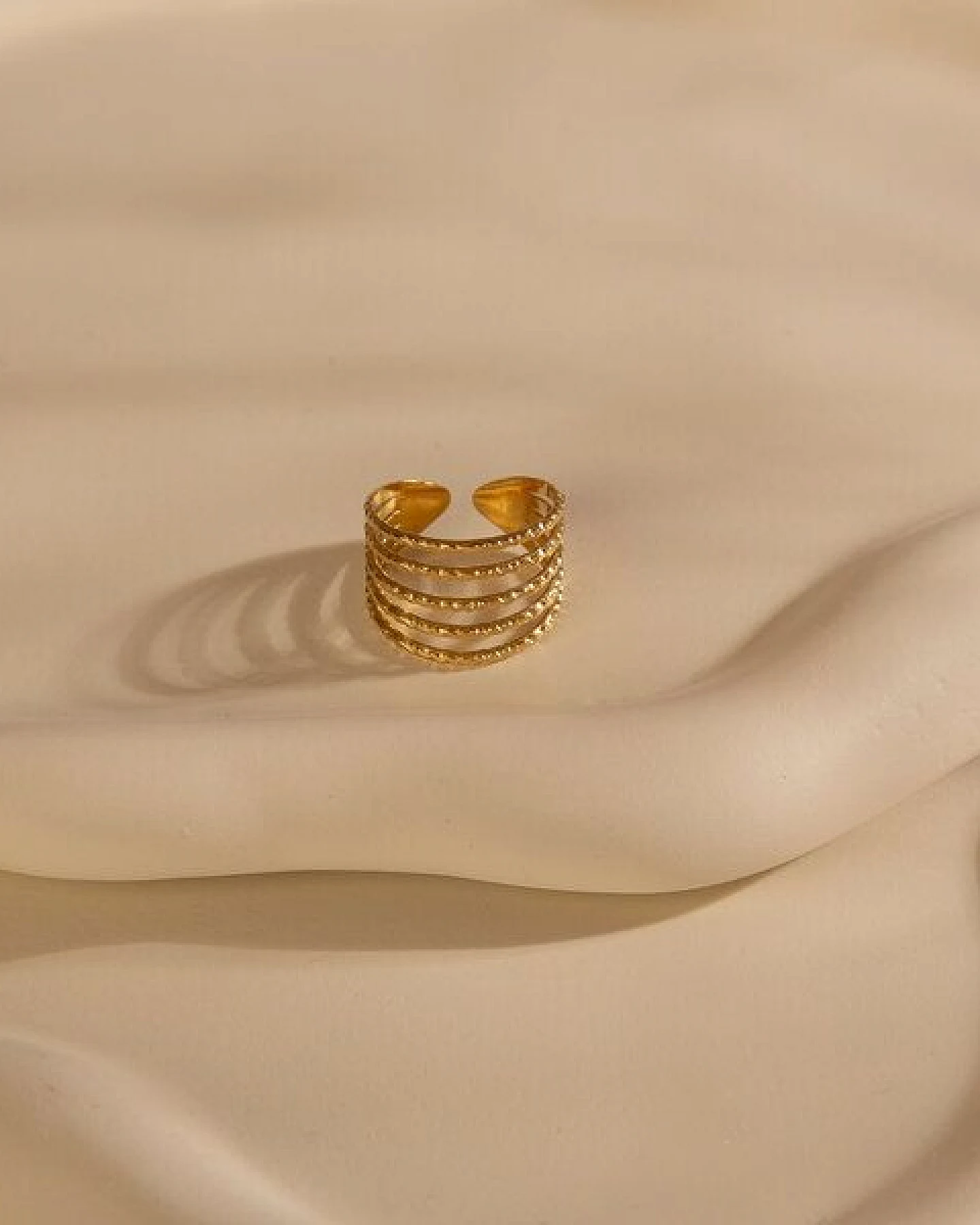 Größenverstellbarer BOHO Ring ca. Ø 17 - 19mm von Elektropulli – Ansicht 2