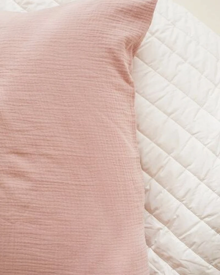 murmunto organics Bio-Bettwäsche SET, Bio-Musselin 40x80cm, 135x200cm, rose