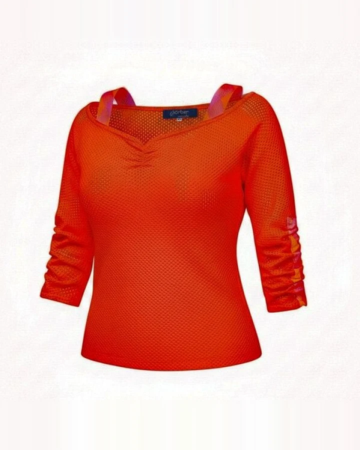 körber mode Shirt Bio Mesh gerafft