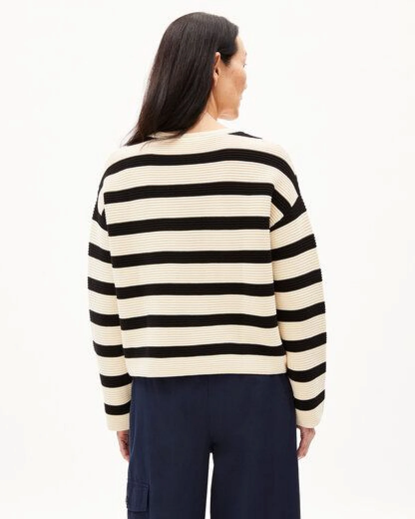 ARMEDANGELS MERINAA STRIPED - Damen Pullover Loose Fit aus Bio-Baumwolle – Ansicht 2