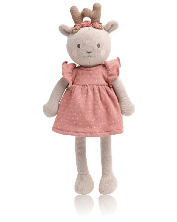 junikind Nachhaltiges Kuscheltier "Reh Tilla", Baumwolle (Bio), 40 cm