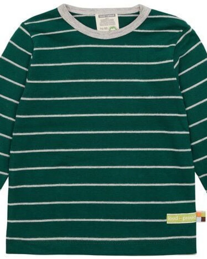 loud + proud Babys & Kinder Shirt Langarm Ringel, GOTS-zertifiziert