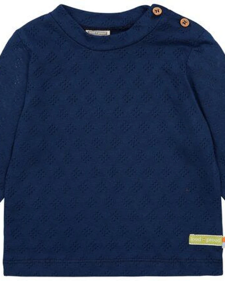 loud + proud Babys & Kinder Shirt Langarm Jacquard Strick, GOTS-zertifiziert