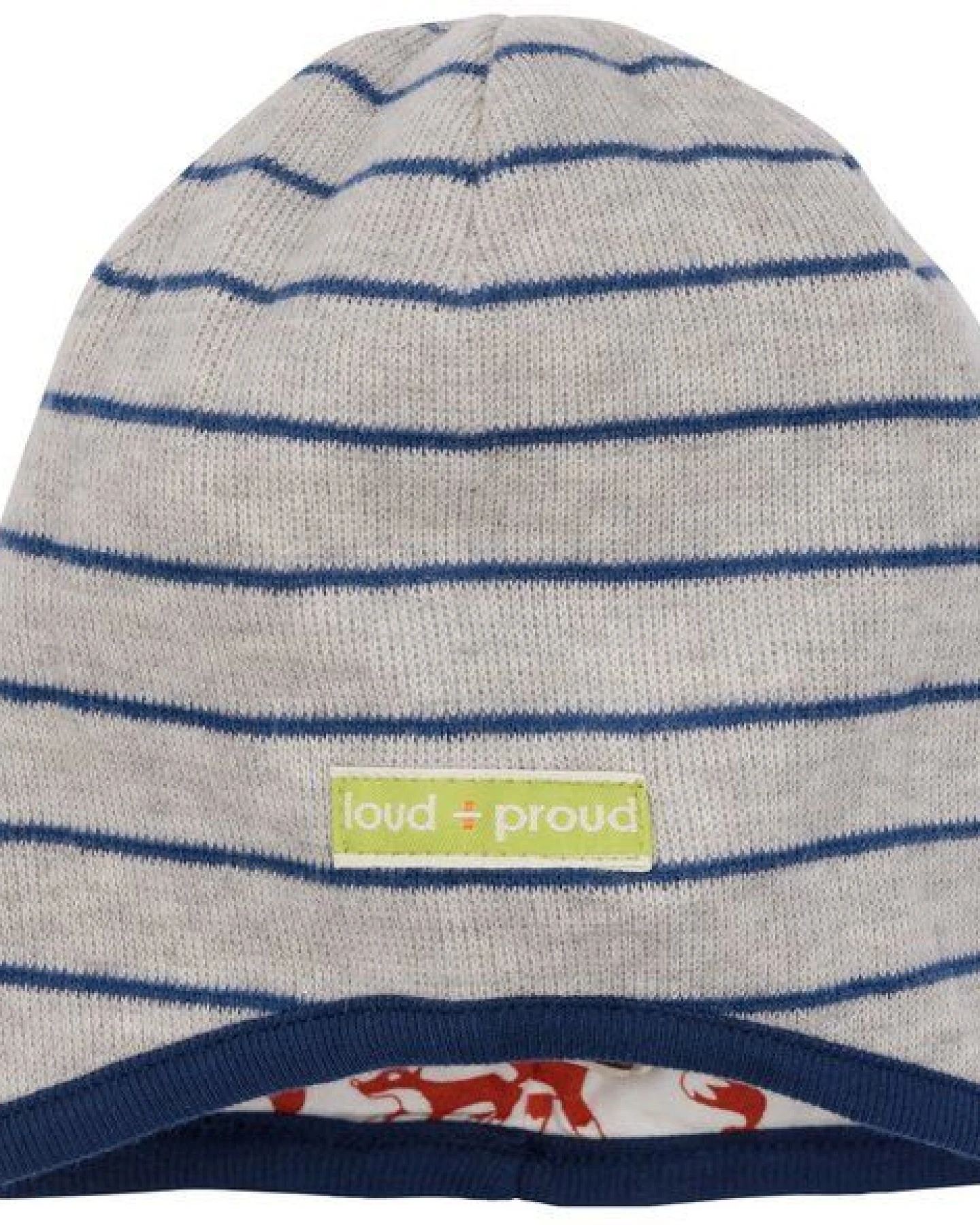 loud + proud Baby & Kinder Wendemütze Ringel, GOTS-zertifiziert – Ansicht 3