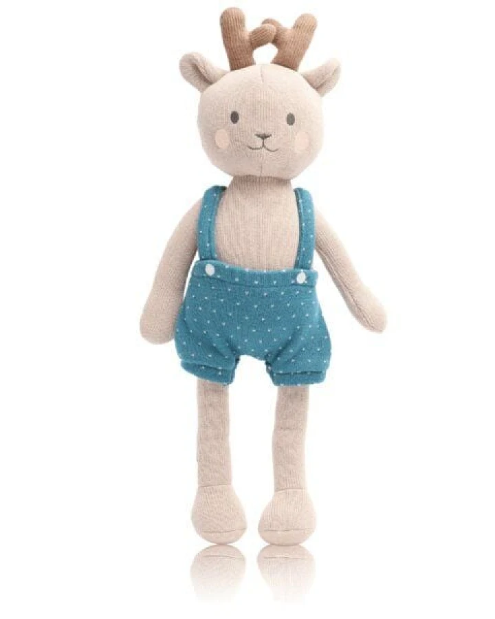 junikind Nachhaltiges Kuscheltier "Reh Kalle", Baumwolle (Bio), 40 cm