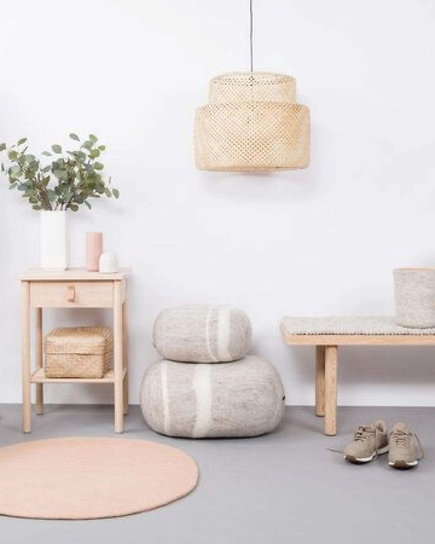 myfelt Filzteppich rund, 100% reiner Schurwolle – Ansicht 4