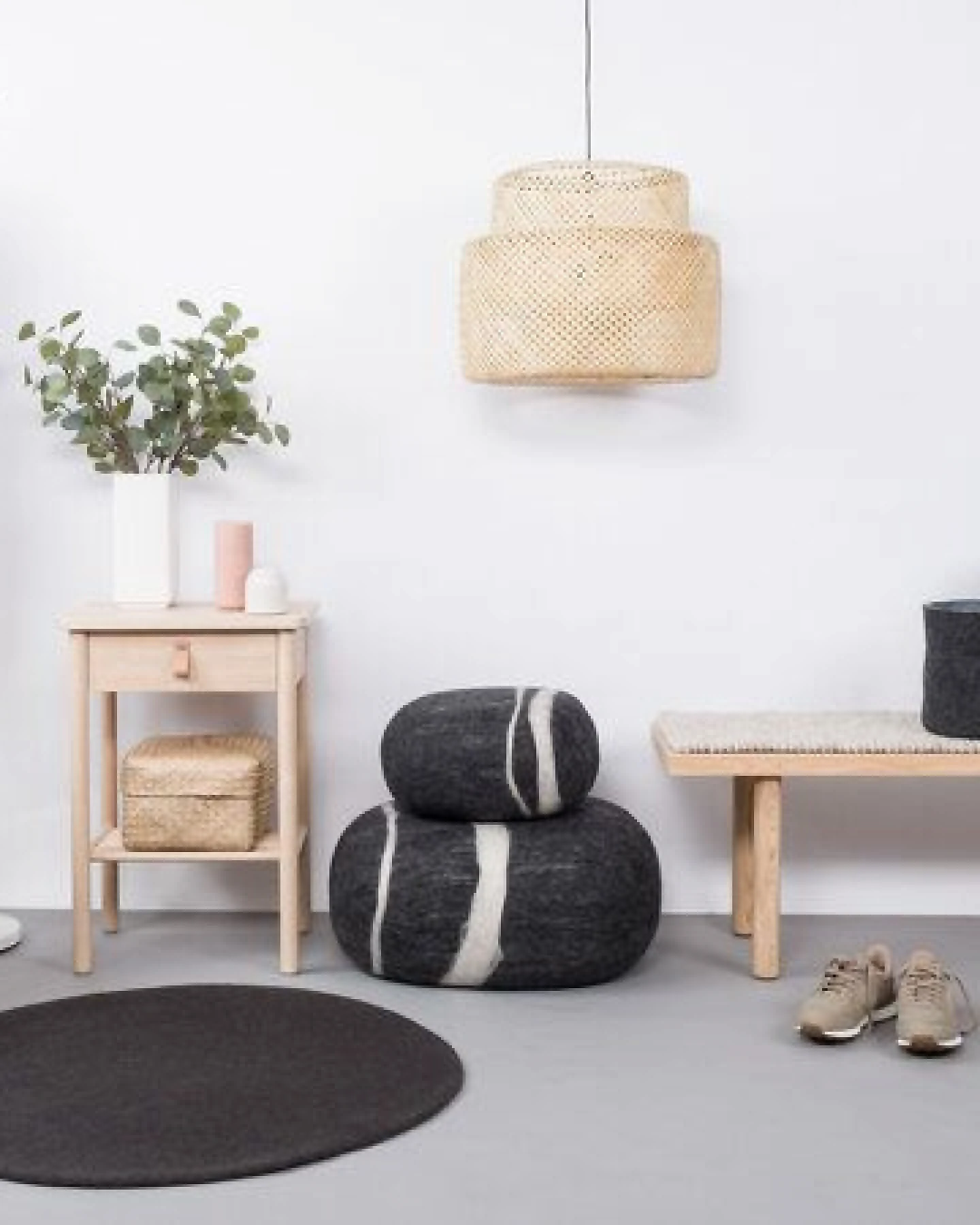 myfelt Filzteppich rund, 100% reiner Schurwolle – Ansicht 4