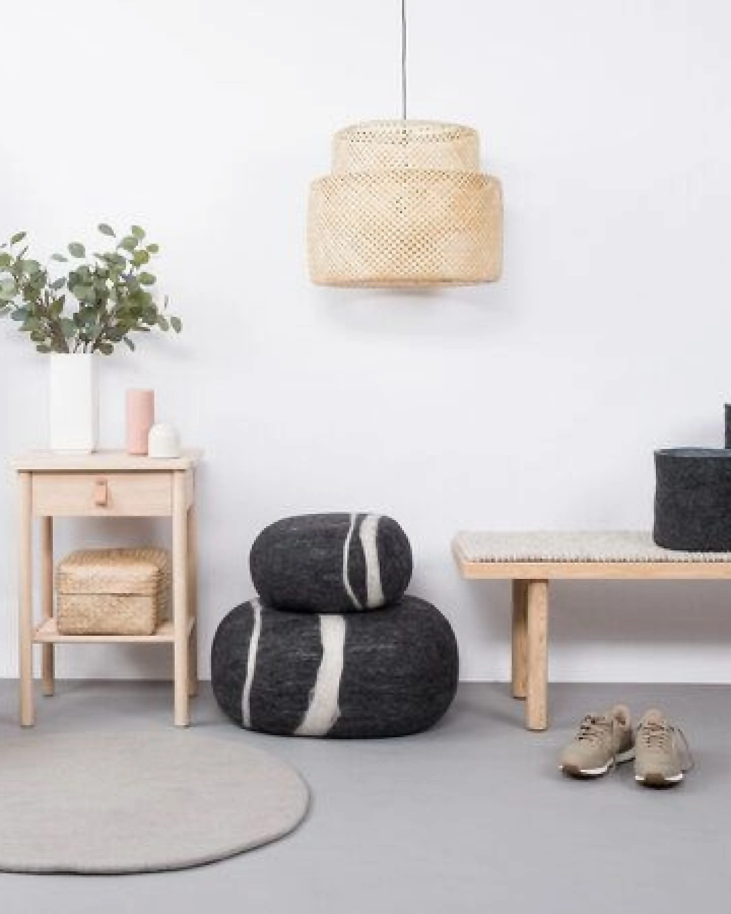 myfelt Filzteppich rund, 100% reiner Schurwolle – Ansicht 4