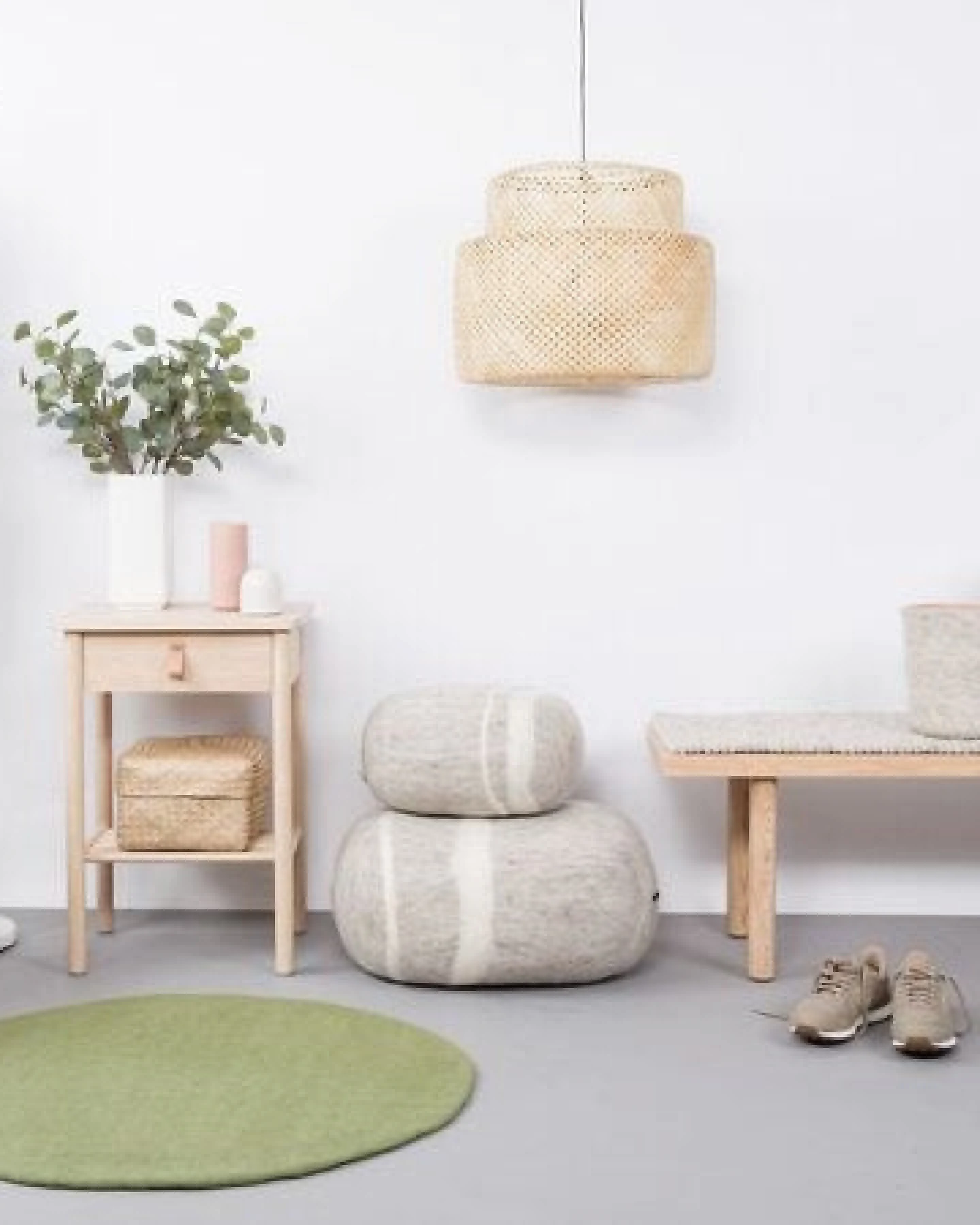 myfelt Filzteppich rund, 100% reiner Schurwolle – Ansicht 4