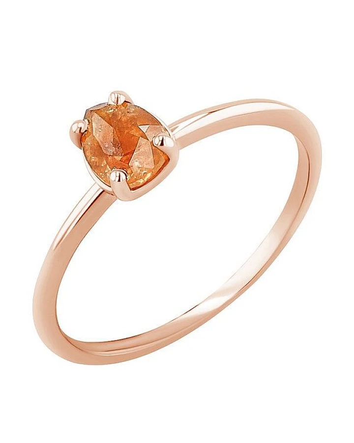 Eppi Goldener Ring mit Salt and Pepper Diamant in Birnenform Lorelei