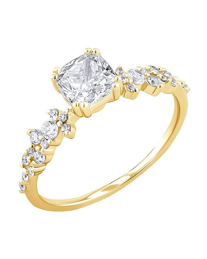 Eppi Verlobungsring mit Moissanit und Lab Grown Diamanten Alys
