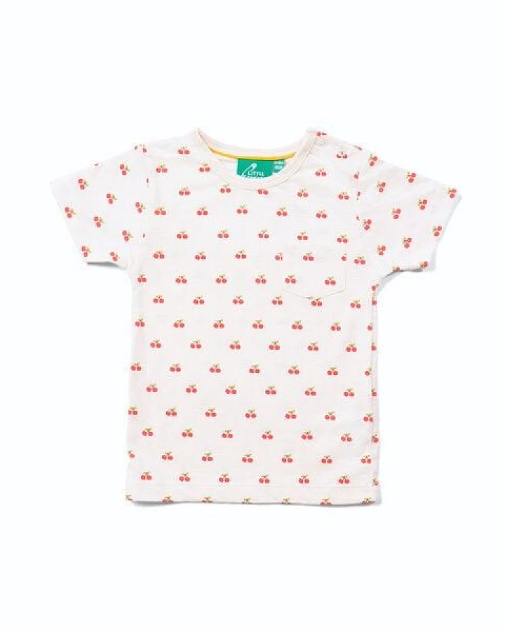 Little Green Radicals Kinder T-Shirt aus Bio-Baumwolle – Kirschen