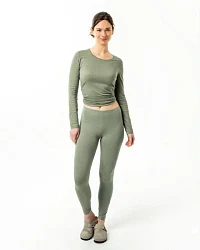 Produktseite: Living Crafts ANNEDORE Bio Leggings Damen – GOTS-Baumwolle, elastisch Alltags- & Freizeit-Leggings