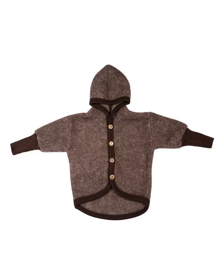 Cosilana Baby Fleece-Jacke mit Kapuze kbT Wolle Bio Baumwolle