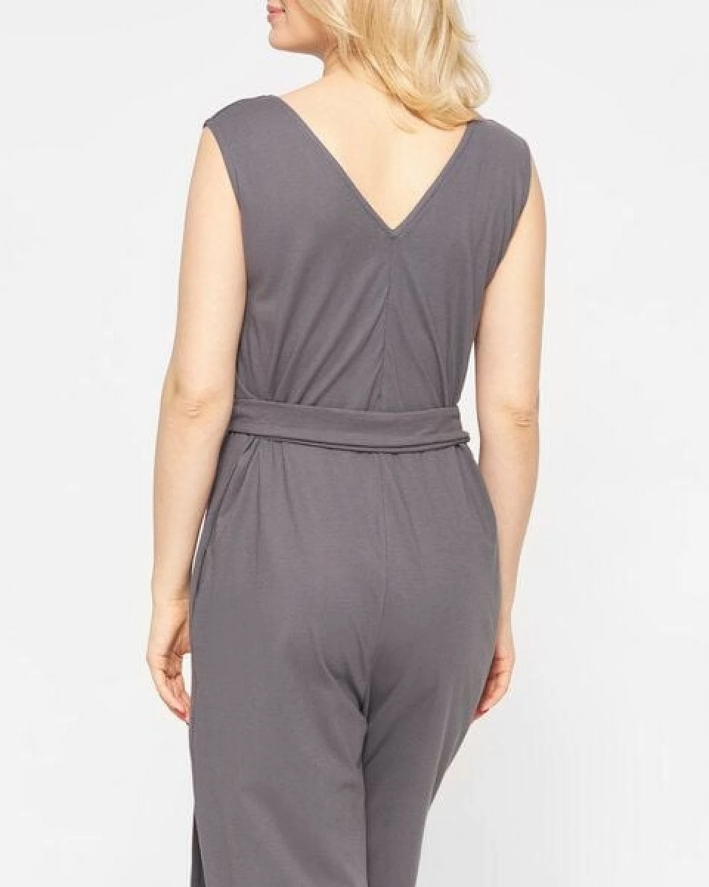 WiDDA berlin grauer Overall JENIBAS aus Bio-Baumwoll Jersey – Ansicht 3